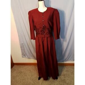 Miss Dorby vintage Burgundy dress